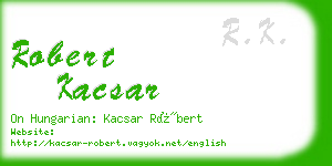 robert kacsar business card